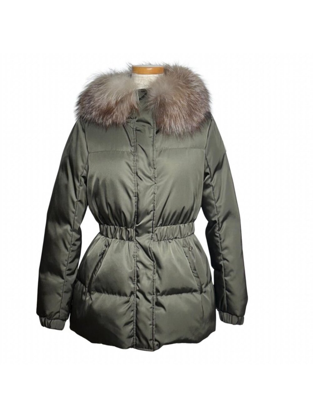 Moncler Fatsialfur Down Jacket 0 Khaki Nylon